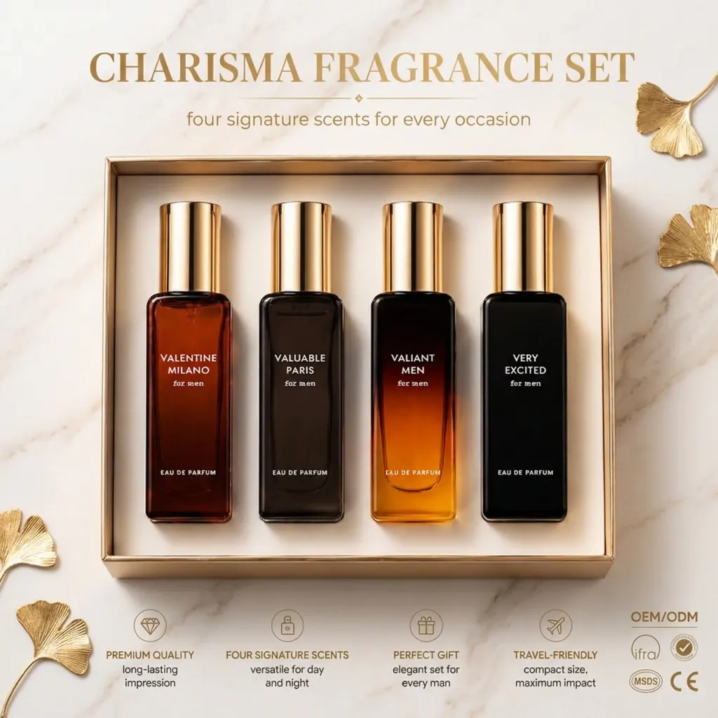 Premium Men Perfume Gift Set Eau De Parfum Spray Collection for Groom Wedding Party Memorable Occasion Present BoxReorder rate 18%