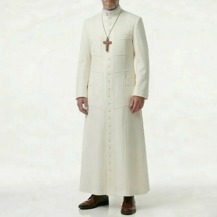 Premium Priest Church Clergy Robe Custom Made Embroidered Liturgical Vestment Breathable Comfortable Religious Wear Wholesale