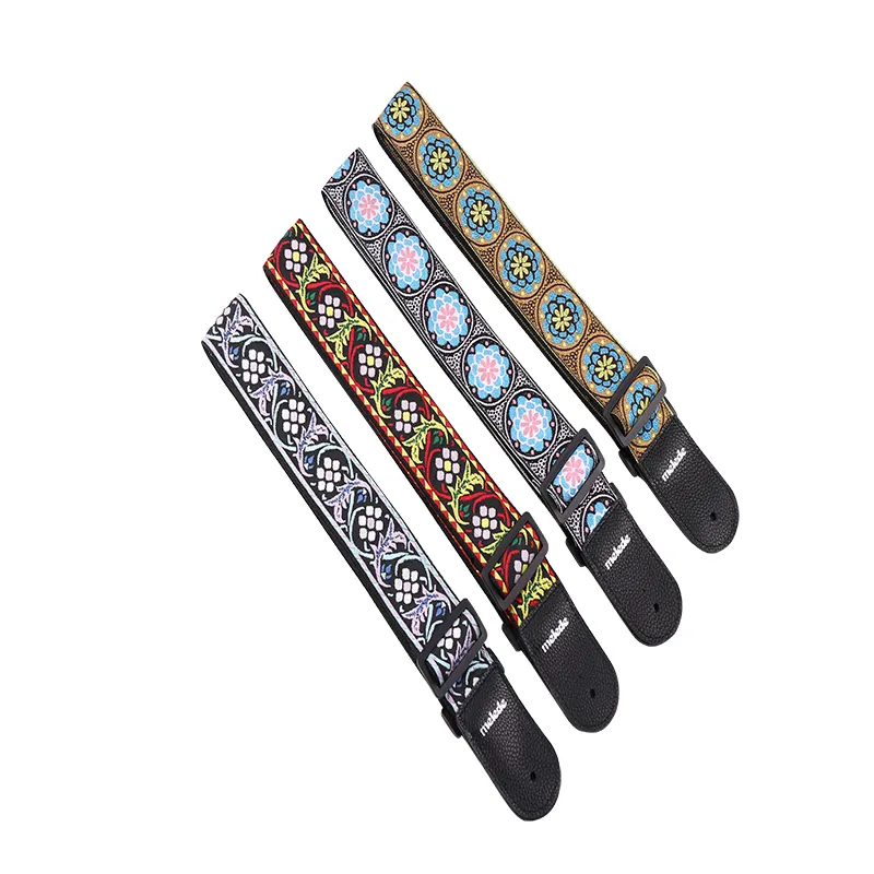 Professional Guitar Strap Manufacturer Factory Direct New Arrivals Jacquard Woven Acoustic Electric Guitar Strap
