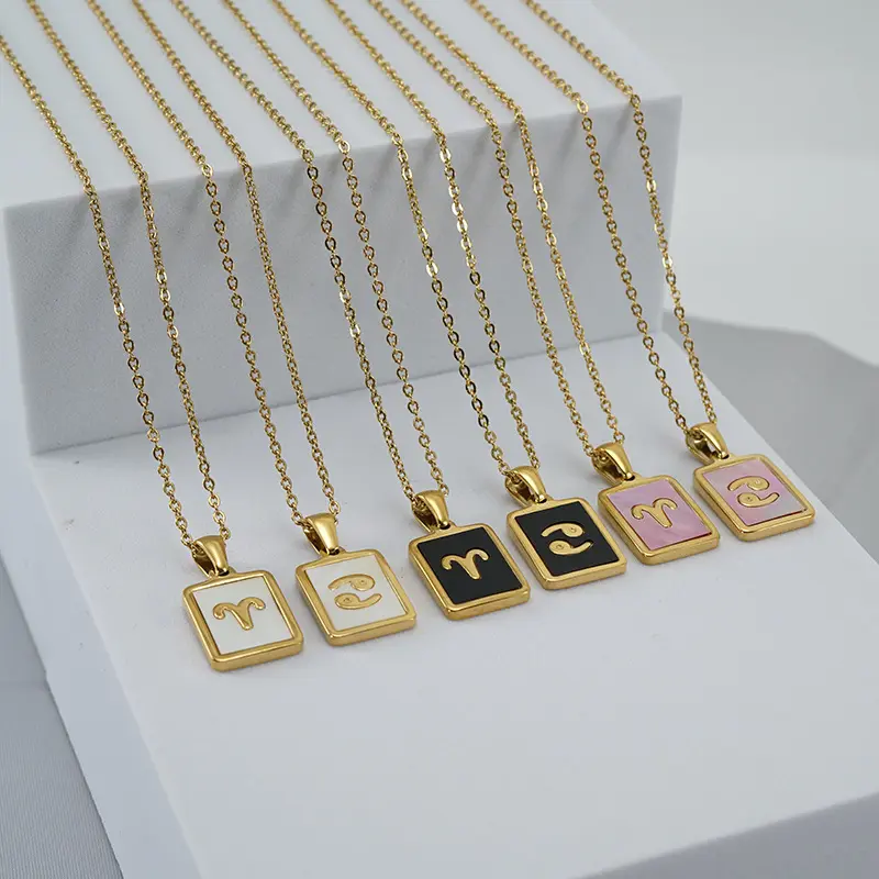 Retro 18K Gold Plated Stainless Steel Shell 12 Zodiac Sign Pendant Necklace Personalized Constellation Horoscope JewelryPKR 6,298 off shipping180-day lowest pricesDelivery by 16 DecReorder rate 27%
