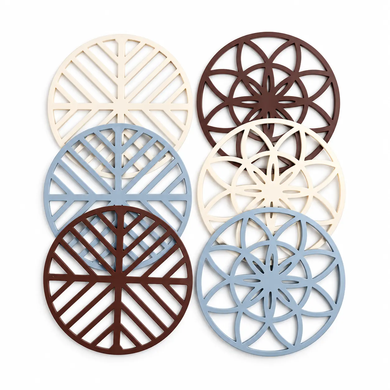 Reusable Silicone Heat Resistant Mat Non Slip Honeycomb Trivet Pot Holder for Kitchen Dining Wholesale Factory