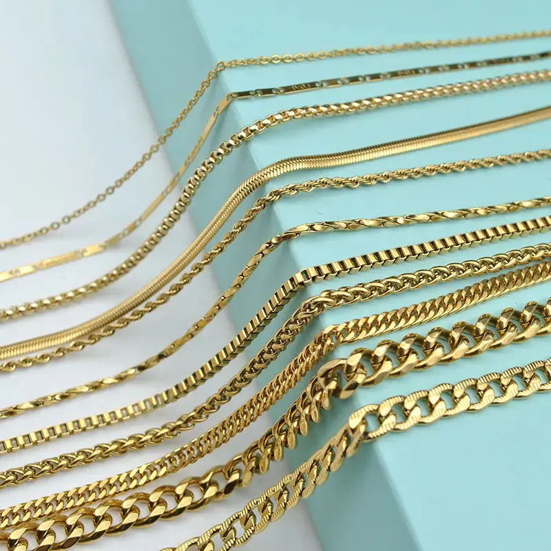 RINNTIN GC Custom Cuban Link Curb Chain Necklace Joyeria De Plata 14K 18K Gold Chain for Men Women 925 Sterling Silver JewelryPKR 6,298 off shippingDelivery by 11 DecReorder rate 18%