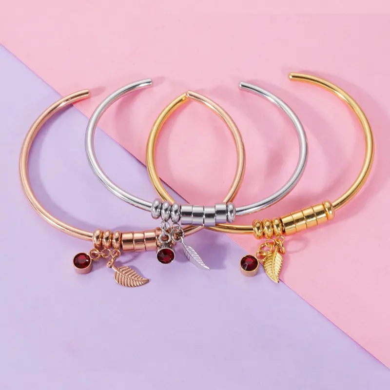 Stainless Steel DIY Beaded Bracelet 12 Months Birthstone Engraved Name Fashionable Cuff Bracelet Rings for Friends Family GiftPKR 6,298 off shipping180-day lowest pricesDelivery by 18 DecReorder rate