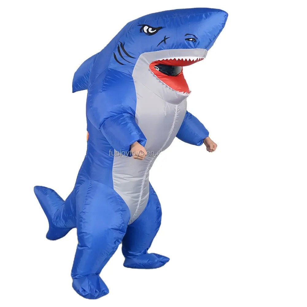 Unisex Adult Blue Inflatable Shark Costume Hot Selling Fancy Suits for Holiday CelebrationsReorder rate 17%