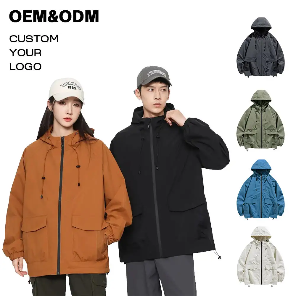 Unisex Outdoor Waterproof Windbreaker Tactical Working Clothes Soft Shell Jacket Spring Autumn Casual Hooded Coat