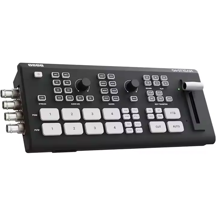 USD452 Free Ship 5 channel 4 sdi 4 Video Switcher Mixer sd card and usb recording for Streaming Osee GoStream Duet