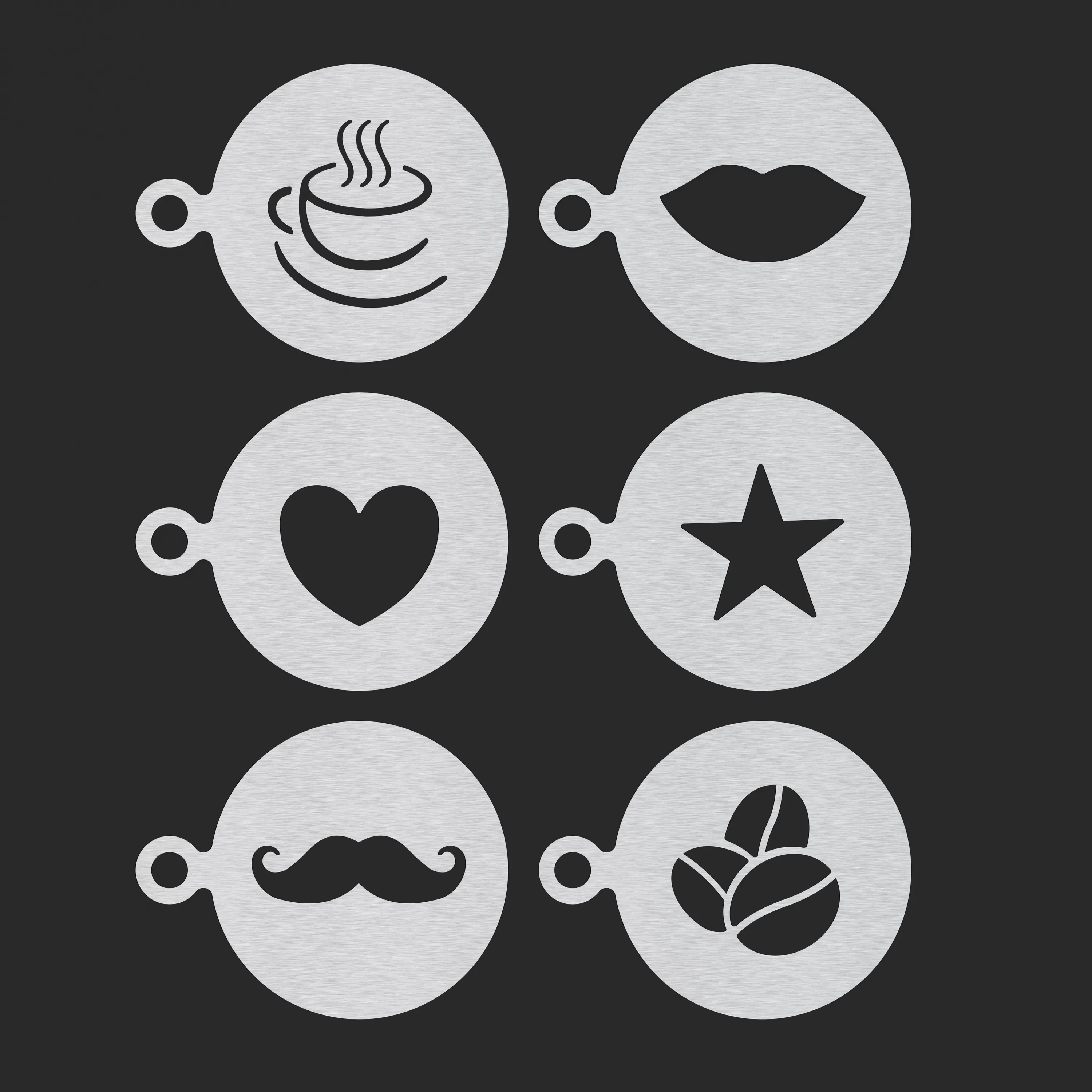 VIMACO Latte Art Stainless Steel Coffee Decorating Stencils Metal Foam TemplatesPKR 6,298 off shippingDelivery by 23 Dec