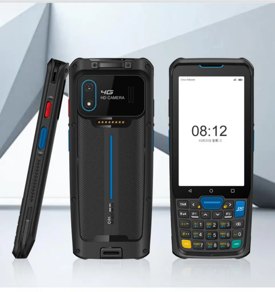 Warehouse Data Collector Android 13 Rugged Handheld 2D QR Code Reader Industrial Bar Code Scanner 4G 3G NFC GNSSReorder rate 20%