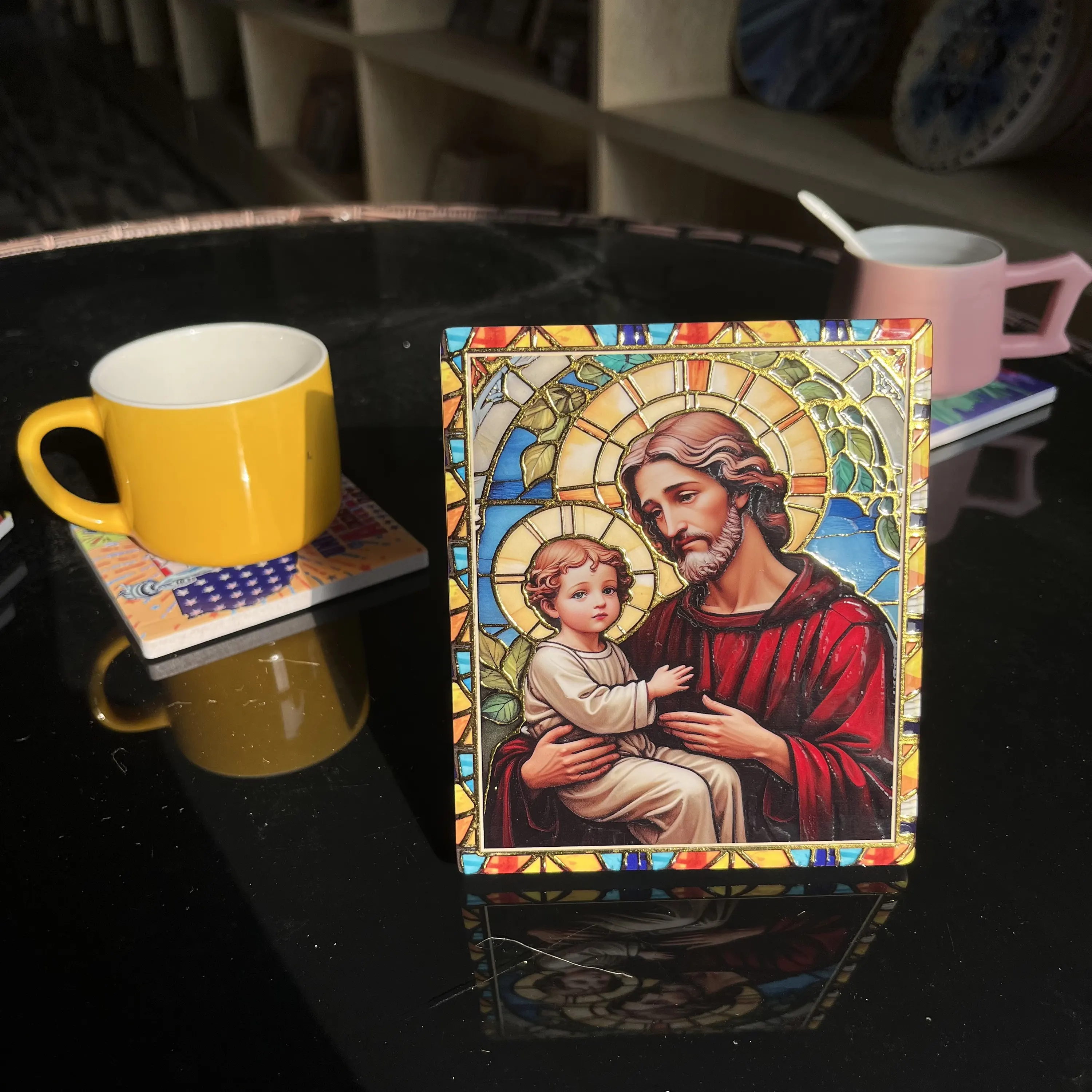 Wholesale 3D Embossed Ceramic Nativity Scene Ornament Golden Handmade Printing Still Life for Home Decoration Glossy FinishedPKR 6,298 off shippingDelivery by 23 Dec