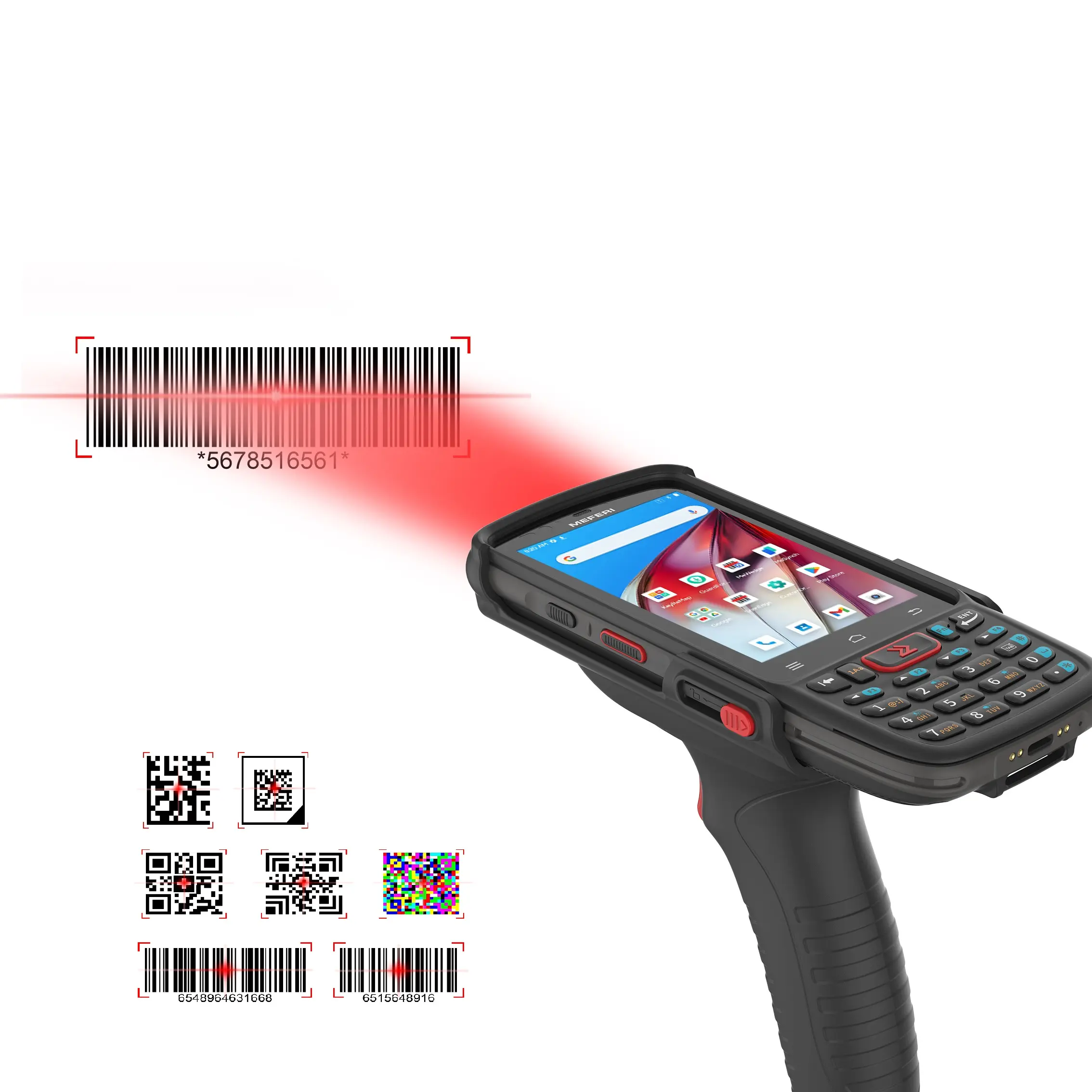 Wholesale 4 Inch Android 12 Rugged Pda Handheld Industrial Data Collector Wifi 4g 21 Keyboard Pda Barcode Reader for LogisticsReorder rate 33%