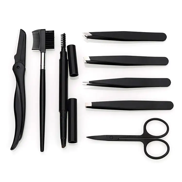 Wholesale Makeup Eyebrow Pencil Brush Stencil Set Stainless Steel Lightweight Makeup ToolsReorder rate 18%