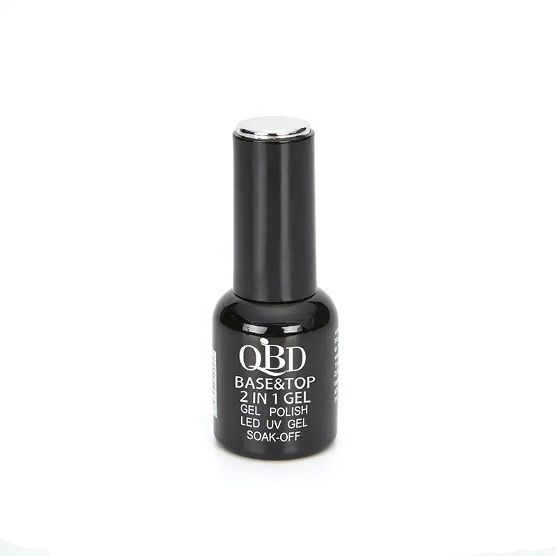 Wholesale Nail Supplies 10ml Good Quality Soak Off Nail Gel Polish Base Coat and Top Coat 2 in 1 Gel Polish