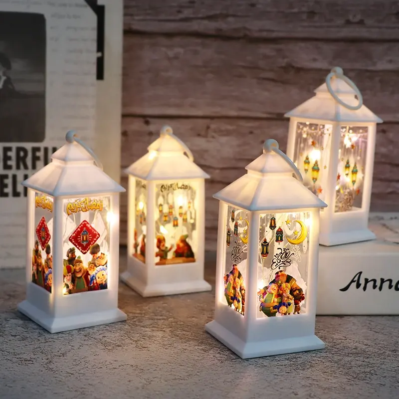 Wholesale New Design Middle East Festival Islamic Muslim Ramadan Lantern LED Hanging Plastic Wind Night Light OrnamentsReorder rate 31%
