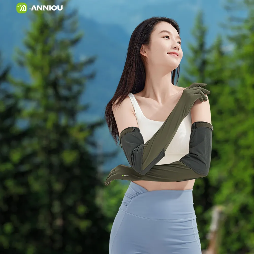 Wholesale Outdoor Non-slip Cooling UV Protection Long Arm Sleeves Touchscreen Sun Driving Gloves Sun Protection Arm GlovesReorder rate 27%