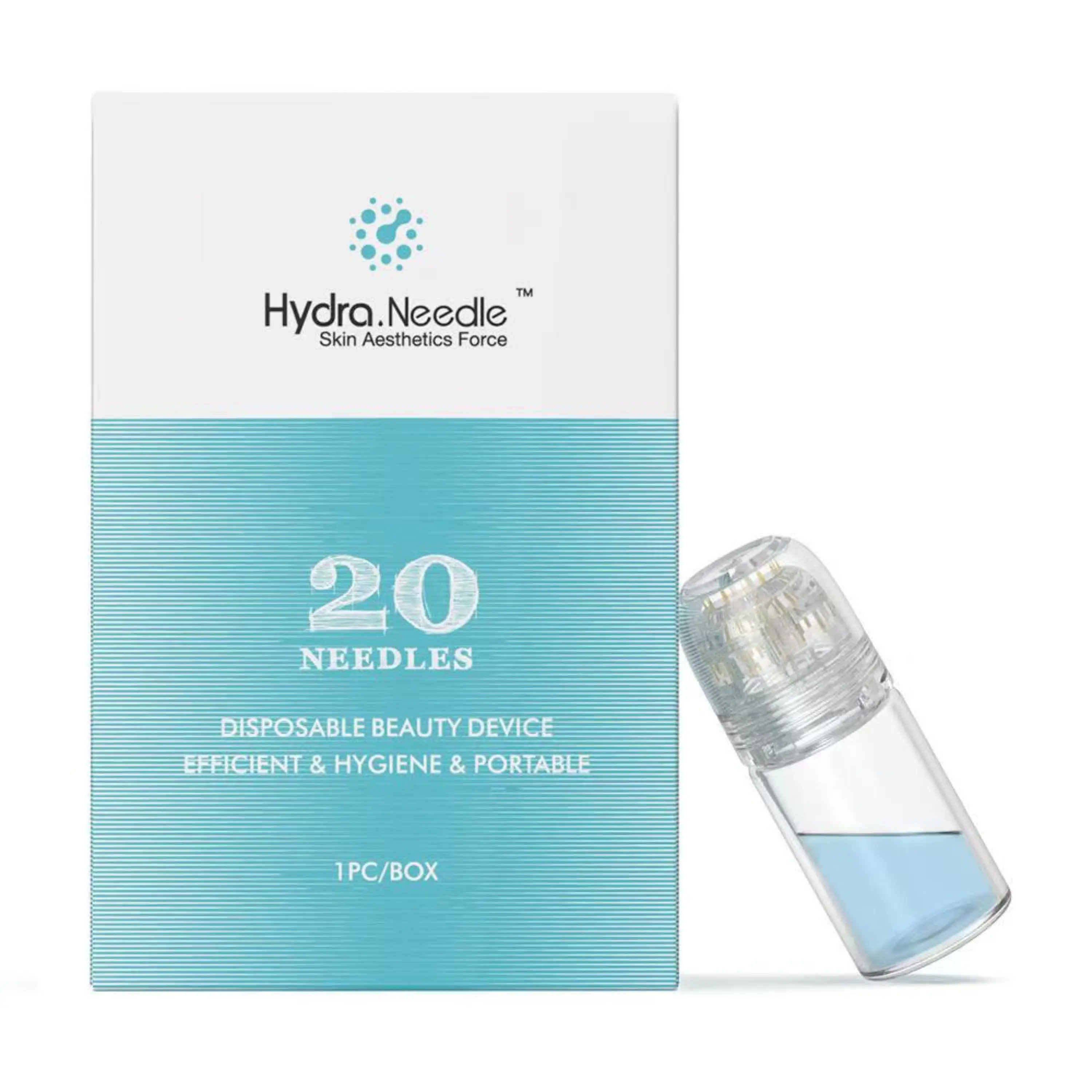 Wholesale Portable Manual Hydra Needles H20 Derma Stamp 20 Integrated Stainless Steel Micro-Needles Scalp Beard Care Hair
