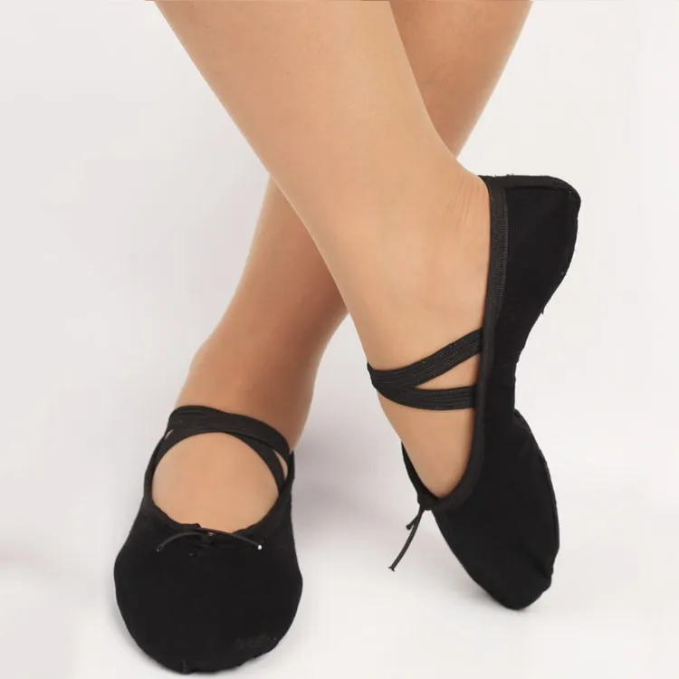 Wholesale Professional Women's Customized Color Satin Leather Soft Breathable Ballet Dance Shoes Comfortable Cotton Lining