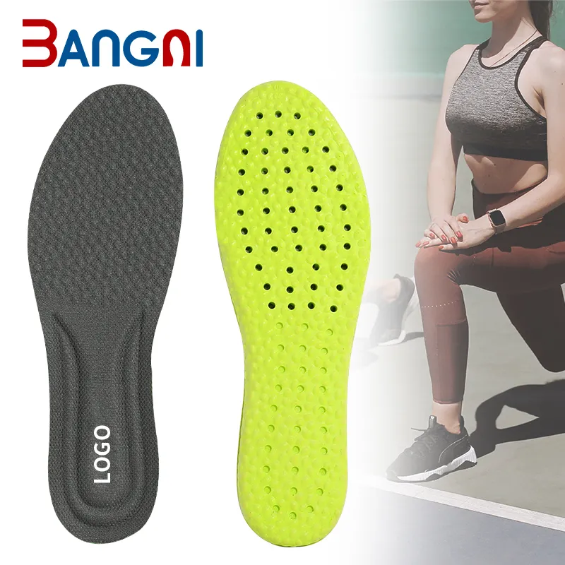Wholesale Wormwood Deodorant comfort Shoe Inserts Pu Running Insole for Men Women Standing All DayReorder rate 24%