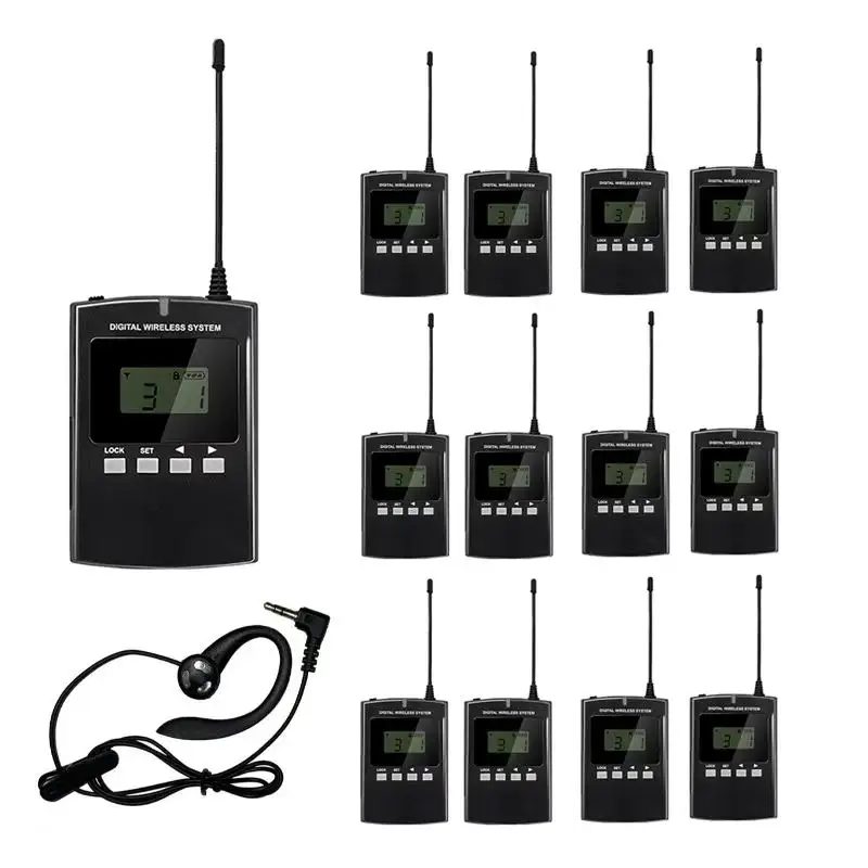 Yingmi 008B Two Way Wireless Tour Guide System With Robust Headset And Beltpack Speaker CE Certified 200m Range