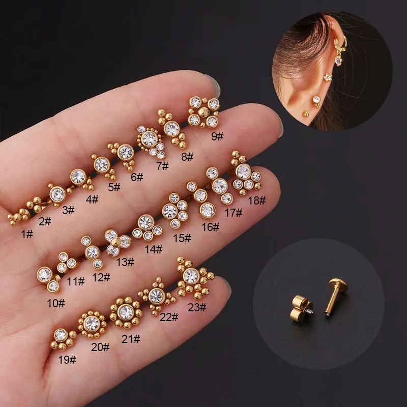Zircon Fashion Stud Earrings Sold in Single Stainless Steel Earrings Accessories WomenReorder rate 35%