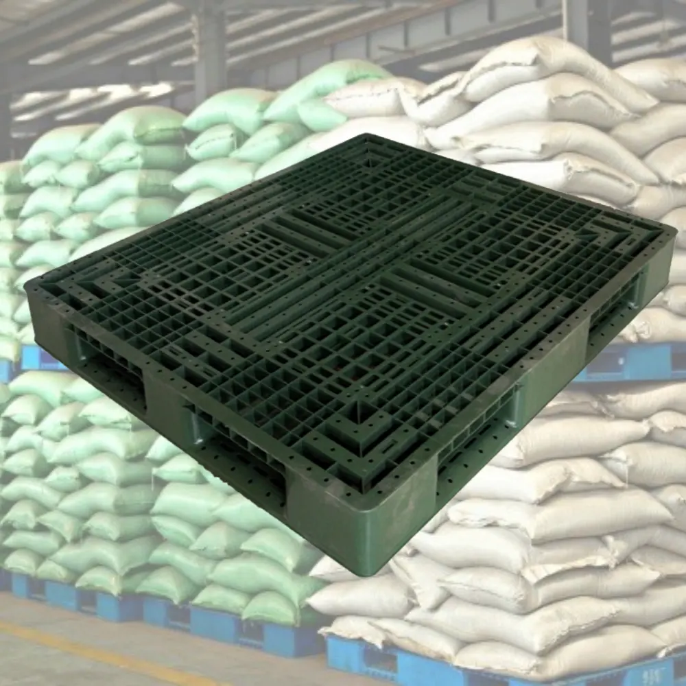 1200 X 1000 X150 mm Heavy Duty Single Side with Smooth Surface Stacking Plastic Pallet for TransportationReorder rate 37%
