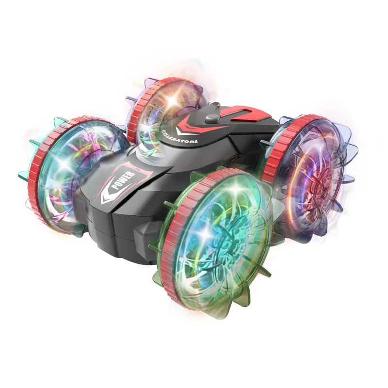 2.4G remote-controlled four-wheel drive light double-sided stunt vehicle amphibious vehicle multifunctional amphibious vehicleReorder rate 26%