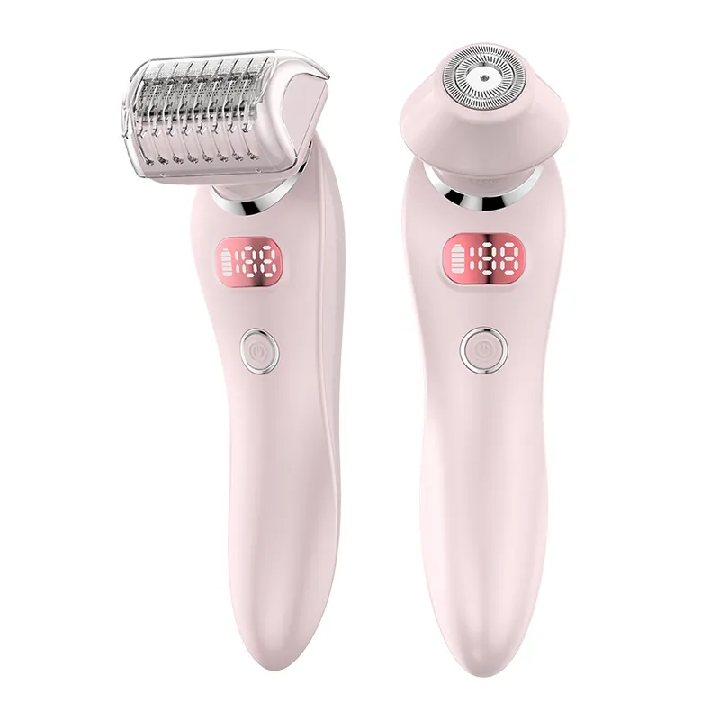 2 In 1 Electric Epilator Shaver Battery Hair Remover Body Hair Removal Machine Waterproof ABS Material Home Beauty Tool