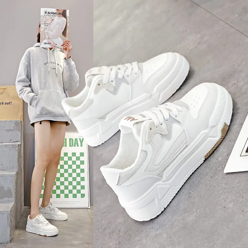 2024 Fashion Korean Platform Sports Shoes Flat Female Sneakers Women Tennis Spring Casual Vulcanize ShoesReorder rate 37%