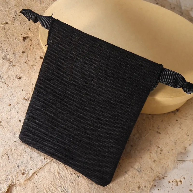 8*9.5cm Natural Soft Drawstring Bag Cheap Simple High Quality Promotional Drawstring BagReorder rate 16%