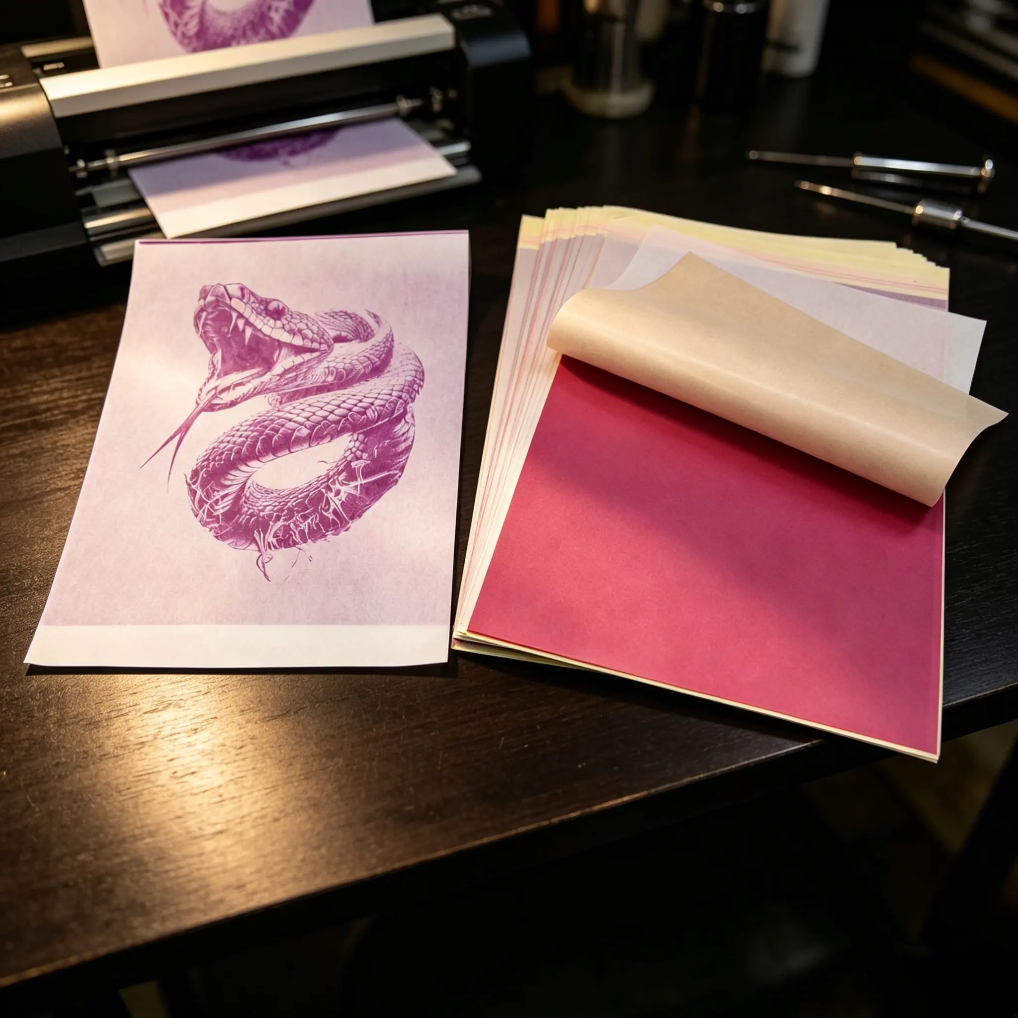 A4 Thermal Tattoo Transfer Paper Stencil Sheets Easy Apply Lasting 20+ Days New Formula Inkjet Copier Printer Body Art InkartPKR 6,298 off shippingDelivery by 16 DecReorder rate 22%