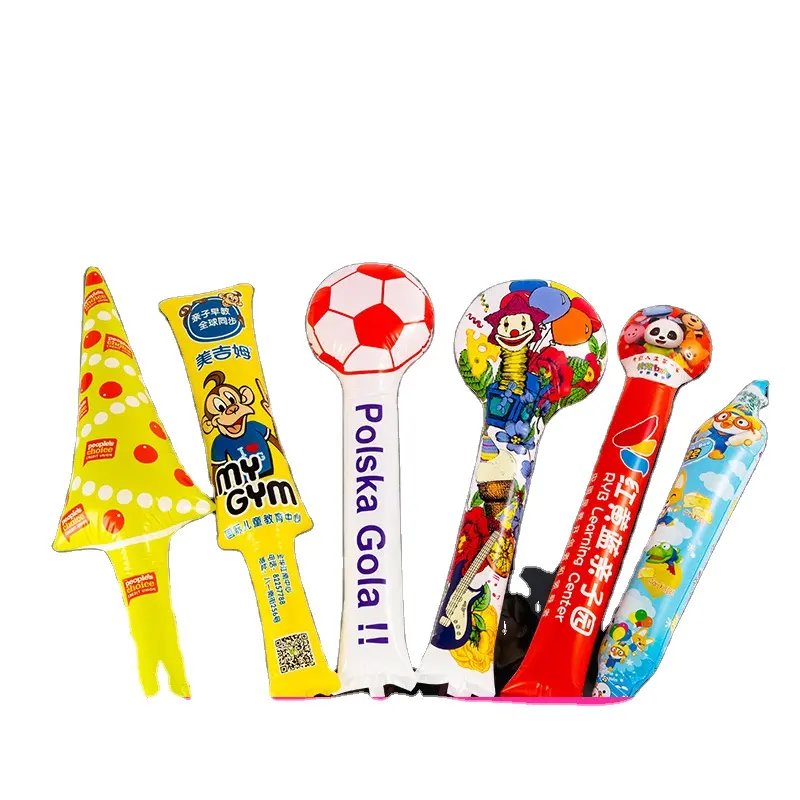 BOLISI OEM Thunder Sticks Cheering Clapper Noisemaker Custom Logo Inflatable Noise Makers PE Material Portable DigitalReorder rate 26%