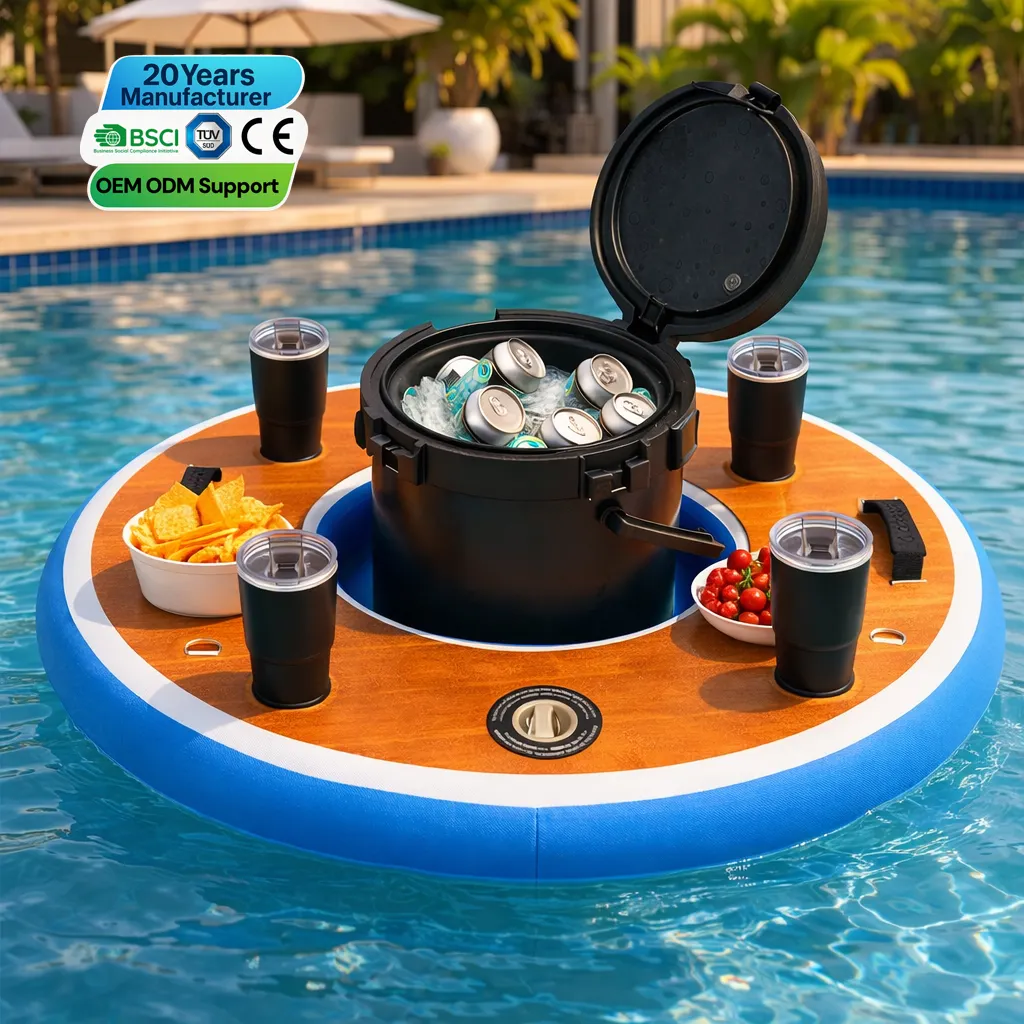 certifiedCustom Inflatable Floating Bar Platform Water Party Table for Resort Pool Entertainment and Yacht LeisureReorder rate 26%