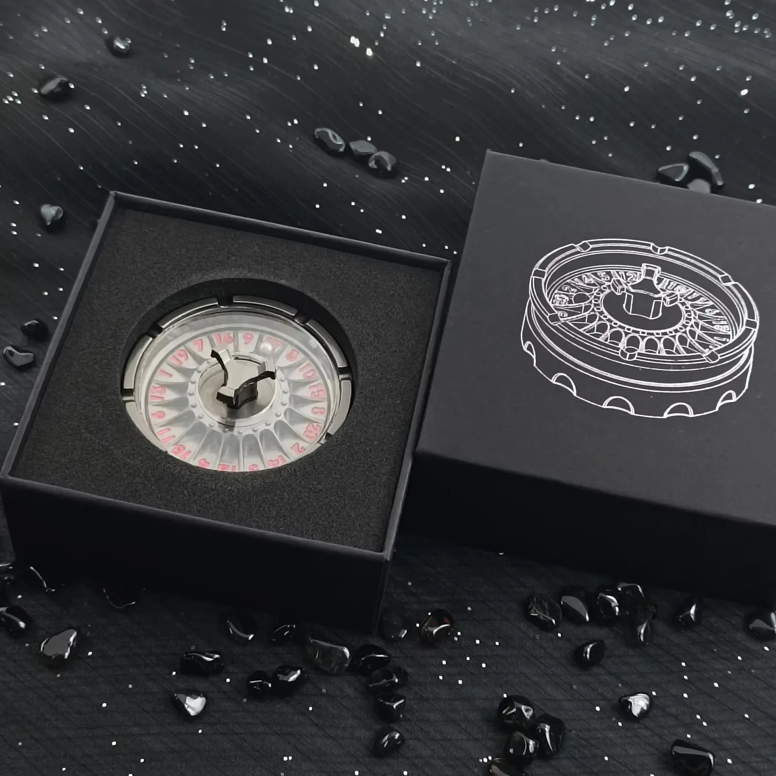 certifiedCustomized DND Spinner D20 Small Flying Dragon Wheel Metal Retro Roulette Dice for RPG Table Top Games