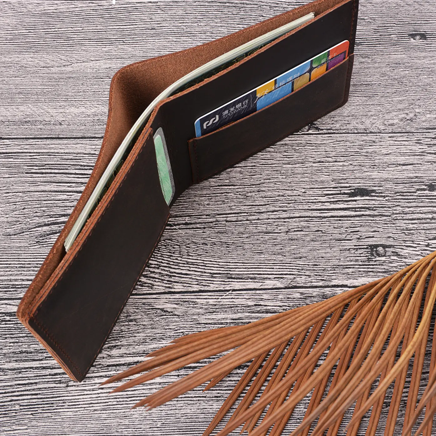 certifiedVintage Style Handmade Cow Skin Real Full Grain Leather Wallet Crazy Horse Bifold Genuine Leather Wallet for MenPKR 6,298 off shippingDelivery by 12 DecReorder rate 21%