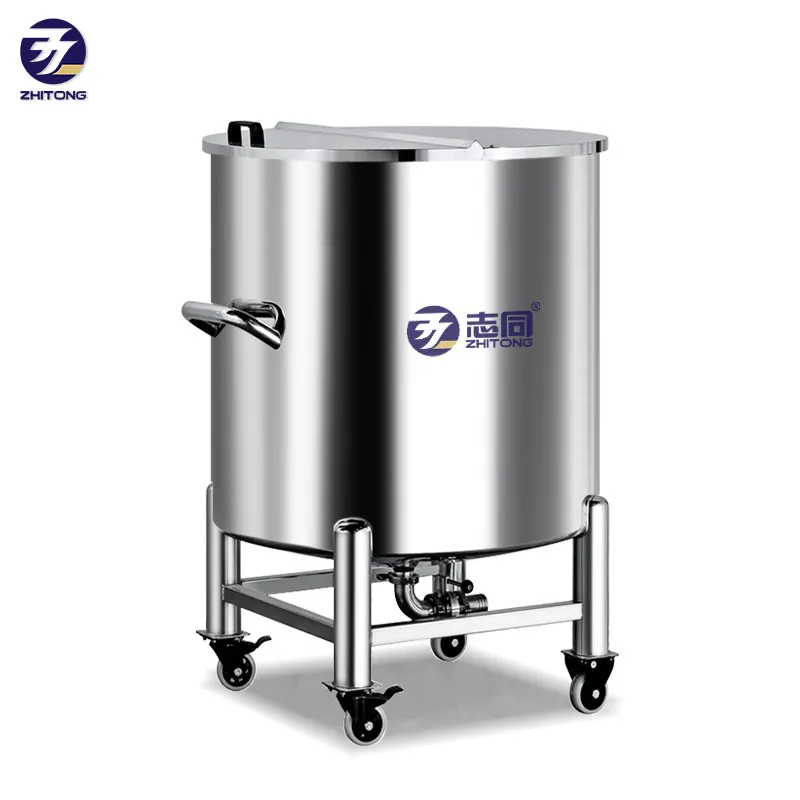 certifiedZT-500L Opened Storage Vessel/Tank Customized High Quality SUS316L Stainless Steel Tank for Store Liquid, Oil, Cosmetic, FoodReorder rate 20%