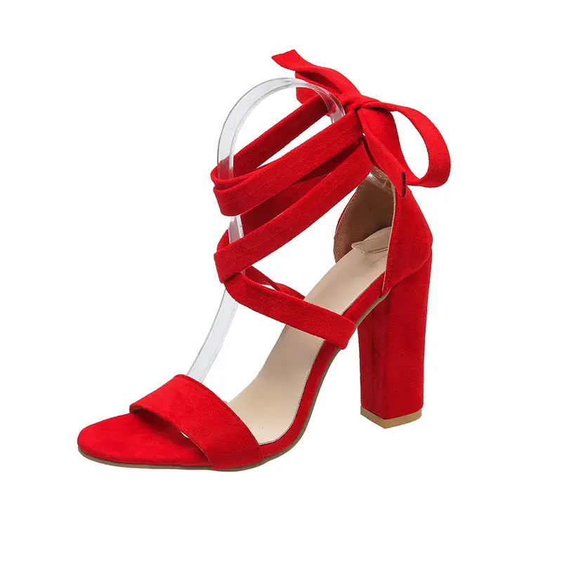 Chaussures Femmes Platform Sandals Lace up Women Heels 2023 Platform Heels for LadiesReorder rate 50%