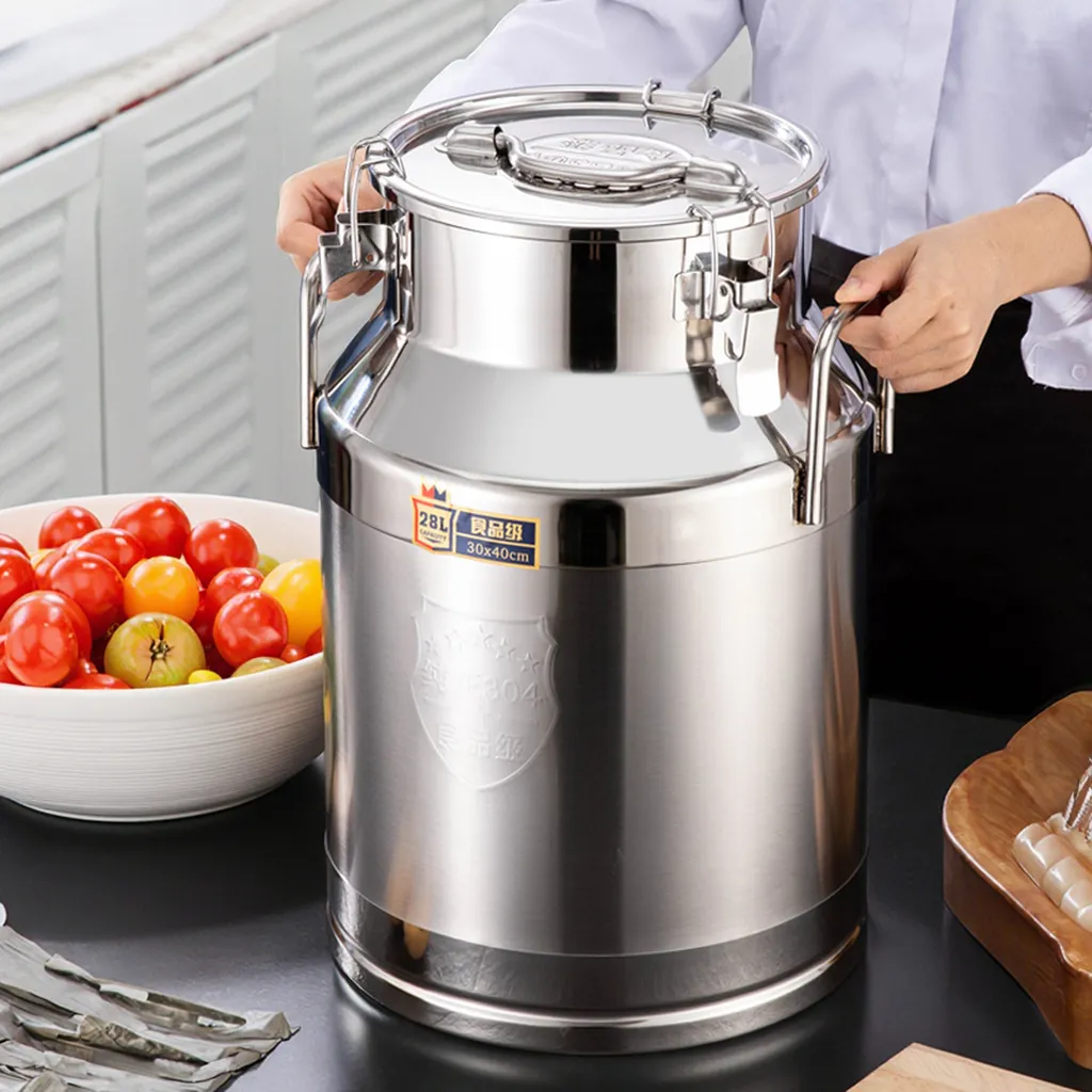 Commercial 304 Stainless Steel Sealed Barrel Tank For Kitchen Use For Food Beverage Storage-Wine Edible Oil Rice Party Foods