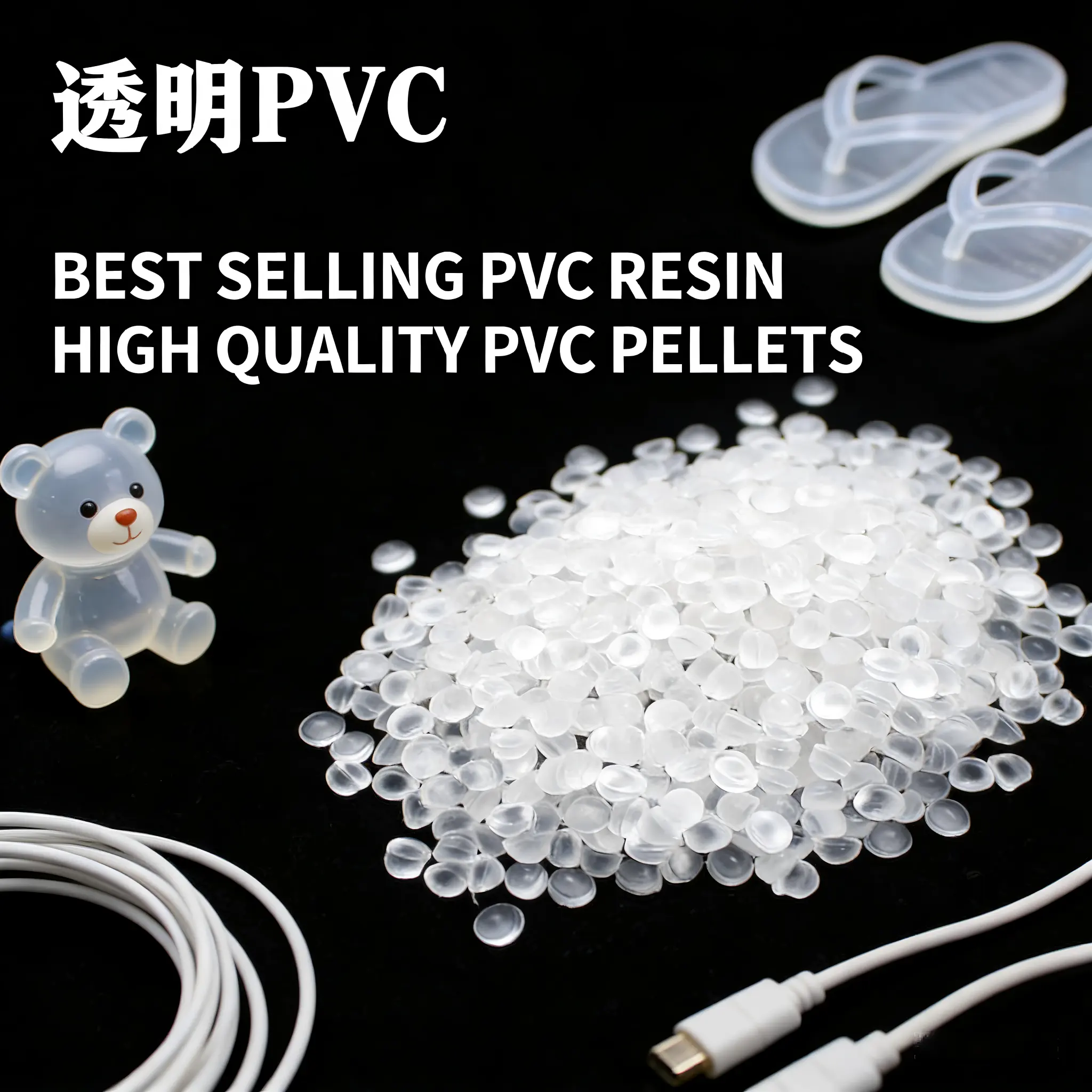 Custom Color PVC Injection Molding Grade Granules Soft Transparent Compound For Shoe Soles Power Tool Accessories FlexibleReorder rate 33%