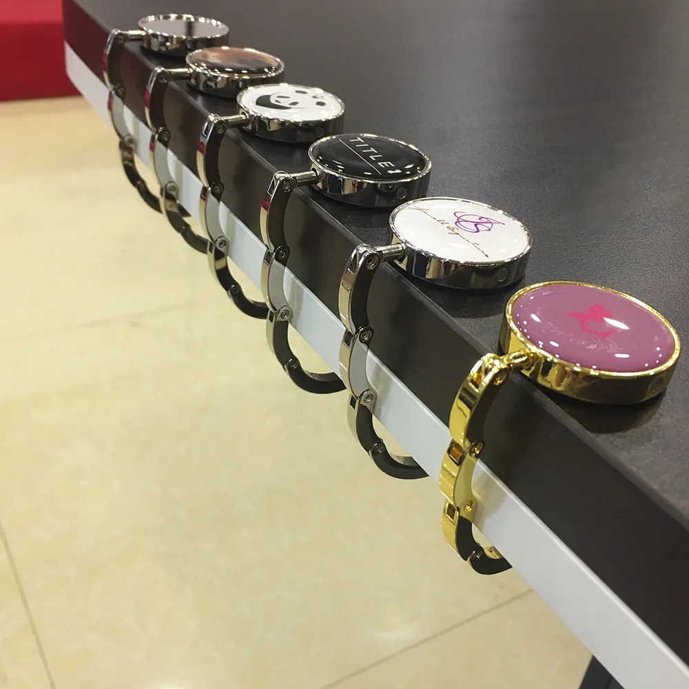 Custom Creative Table Top Folding Purse Hook Handbag Holder Accessories Bag HangerReorder rate 30%
