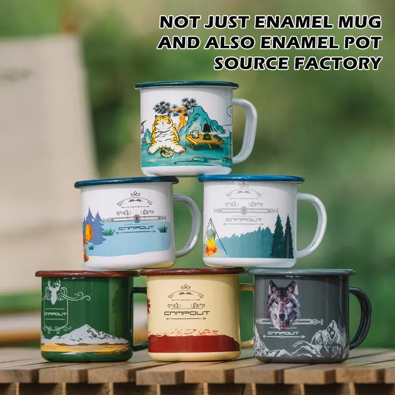 Custom logo Portable Durable Retro 8cm 350ml Coffee Breakfast Milk Tea Mugs Thicken Outdoor Campfire Camping Enamel Mug CupPKR 6,298 off shipping180-day lowest pricesDelivery by 24 DecReorder rate 18