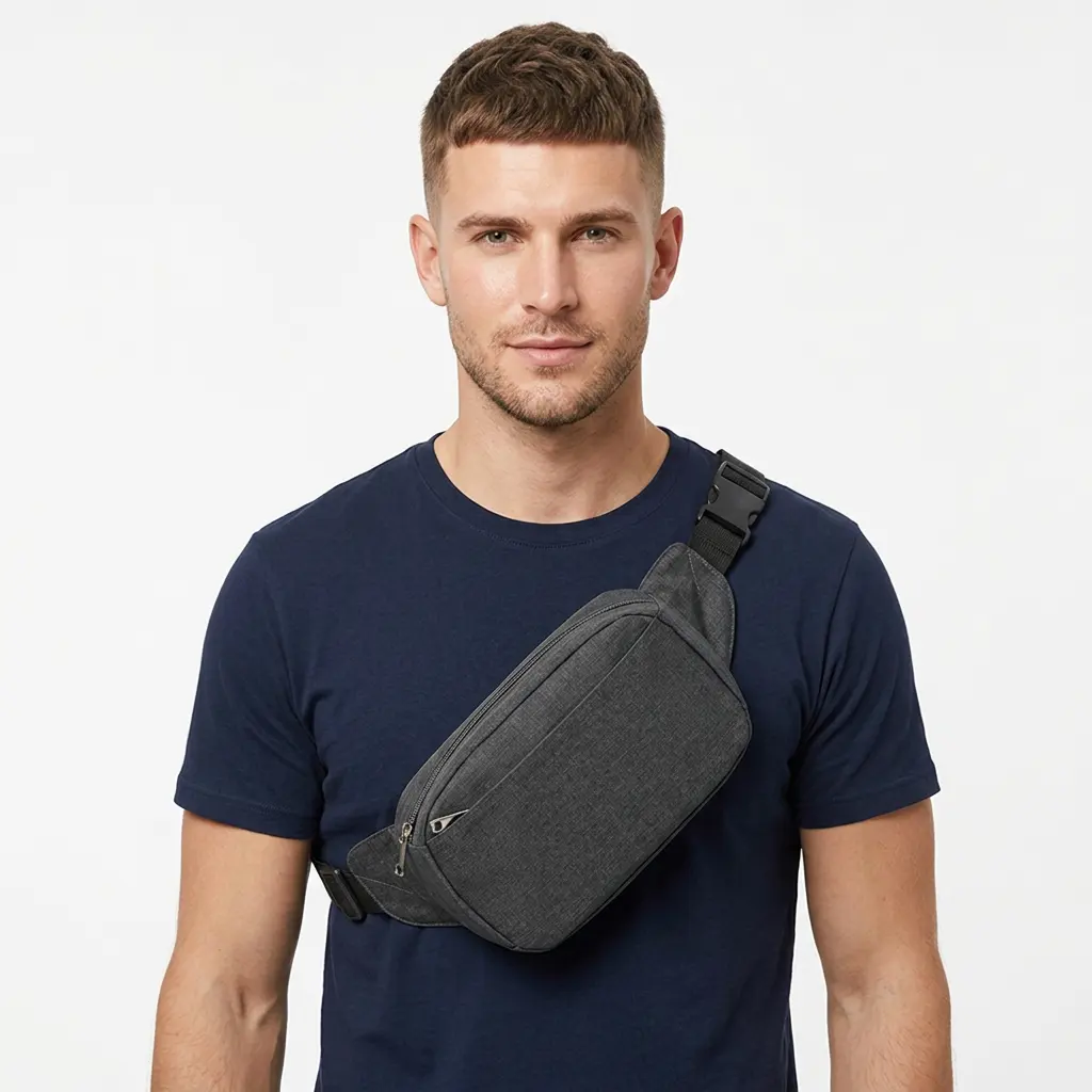 Custom LOGO Print Promotion Nylon Zipper Running Belt Pouch Women Stylish Unisex Sports Gift Waterproof Fanny Pack Waist BagReorder rate 29%
