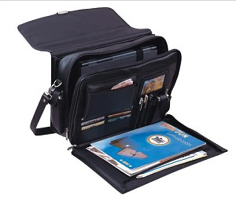 Custom Popular fashion Multi-function business leather briefcase bagReorder rate 63%