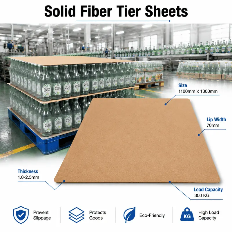 Custom Size Solid Kraft Paper Tier Sheet For Glass Bottle Stacking And Cargo Protection Solid Layer Pad For Pallet Loads