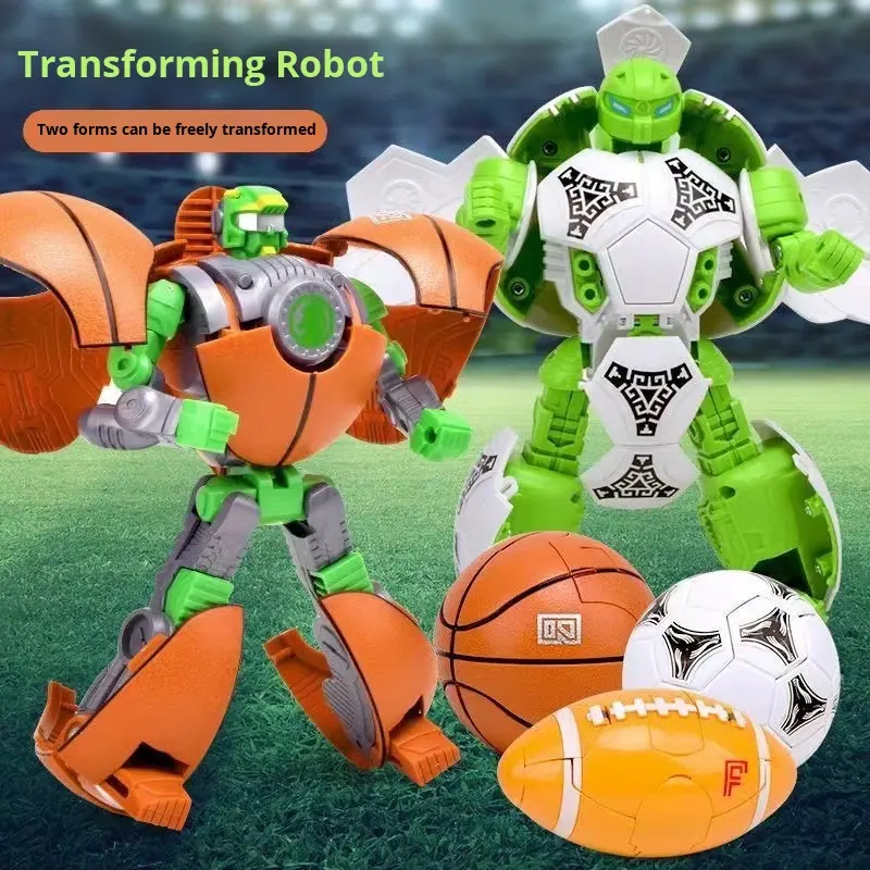 Deformation Robot Children's Toy Basketball Toy Football Football Cross-border Puzzle Deformation