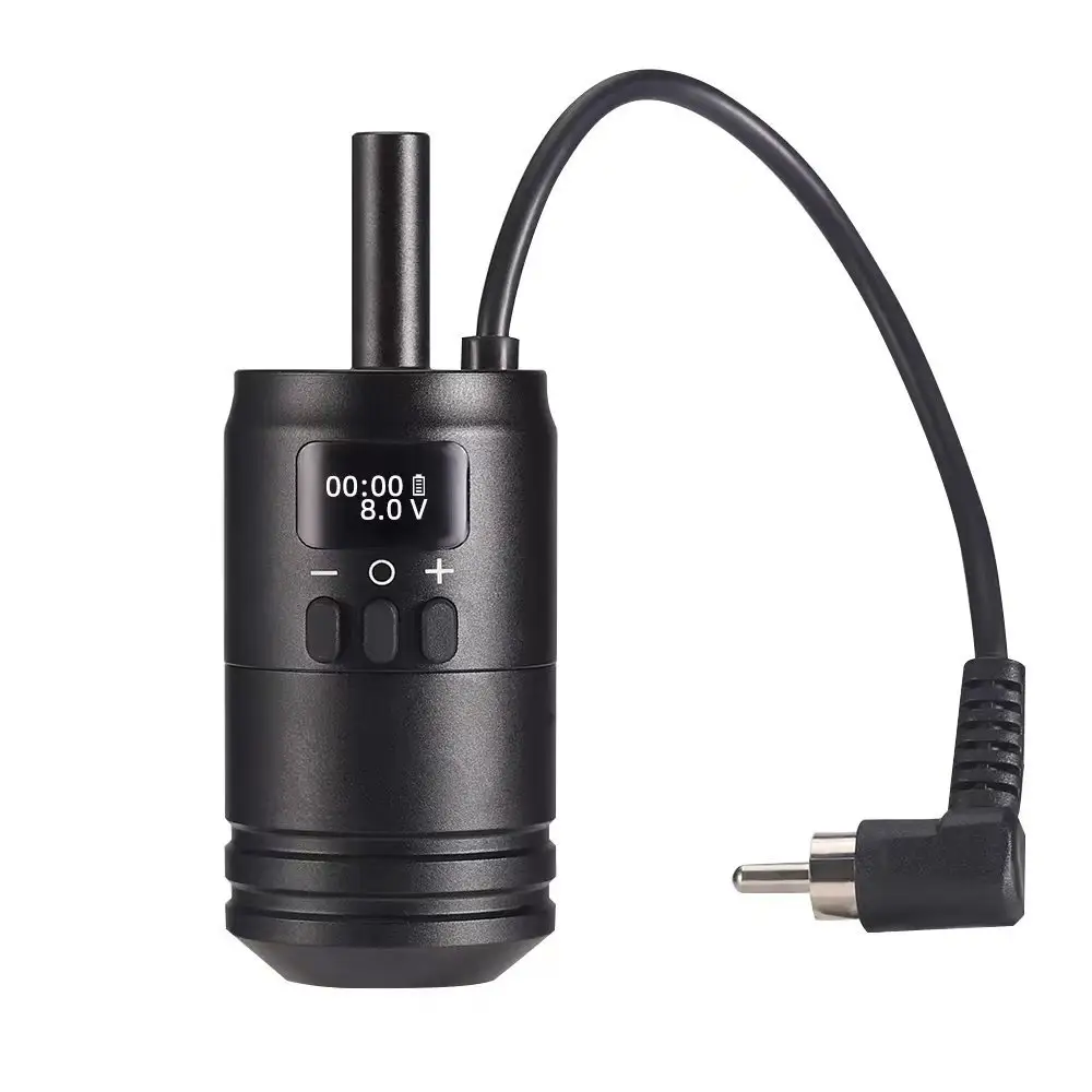 Digital Rechargeable Electric Tattoo Wireless Battery Grip Rotary Motor Machine Aluminum Alloy Round