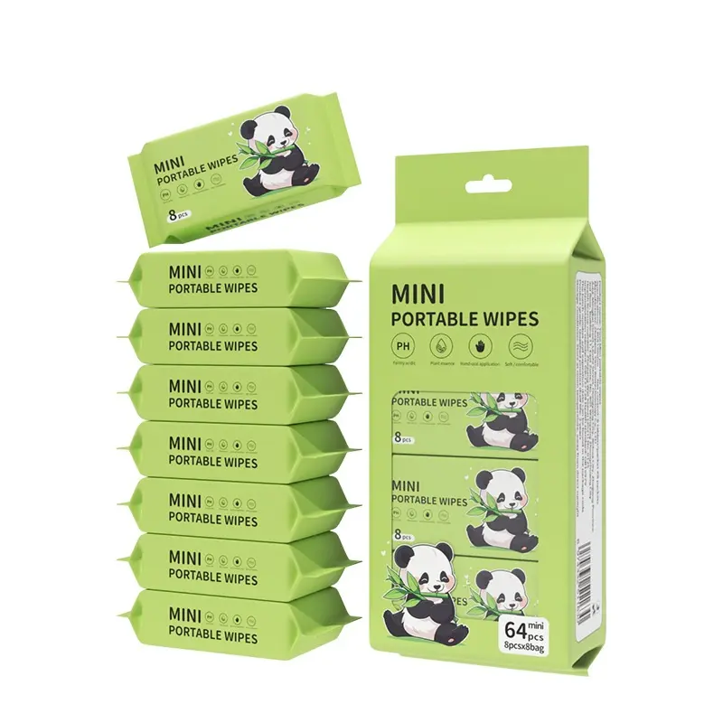 Disposable Mini Gym Baby BB Wet Cleansing Wipes Pack Of No Flavor And Fragrance Free For Hands