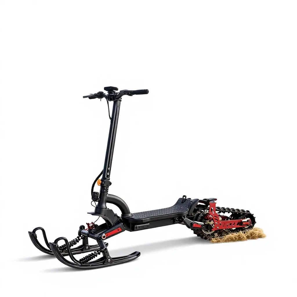 Dual-Sled High-Power Electric Snow Scooter for Adults-Foldable Design Brushless Motor 2000W 20Ah Lithium Battery 25kmh 200kg MaxReorder rate 20%