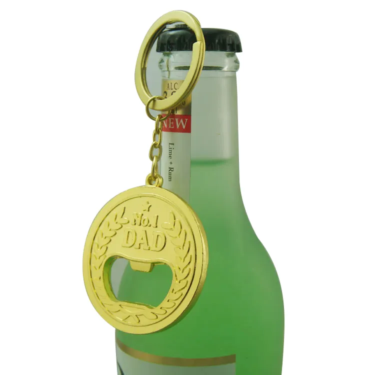 Eco-Friendly Metal Key Chain Custom Logo Bottle Opener Round Wedding Party Favors
