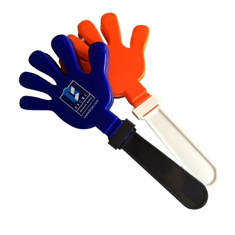 Factory Make Customized Logo PP Plastic Noise Maker Hand Clap Toy Fan ClapperReorder rate 33%