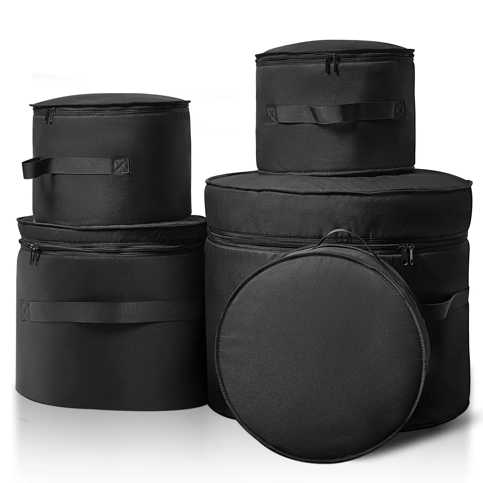 Free Sample Oxford Fabric Drum Case Set Backpack Padded Bags Durable Lightweight Zipper Closure Kick Toms Snare Protective