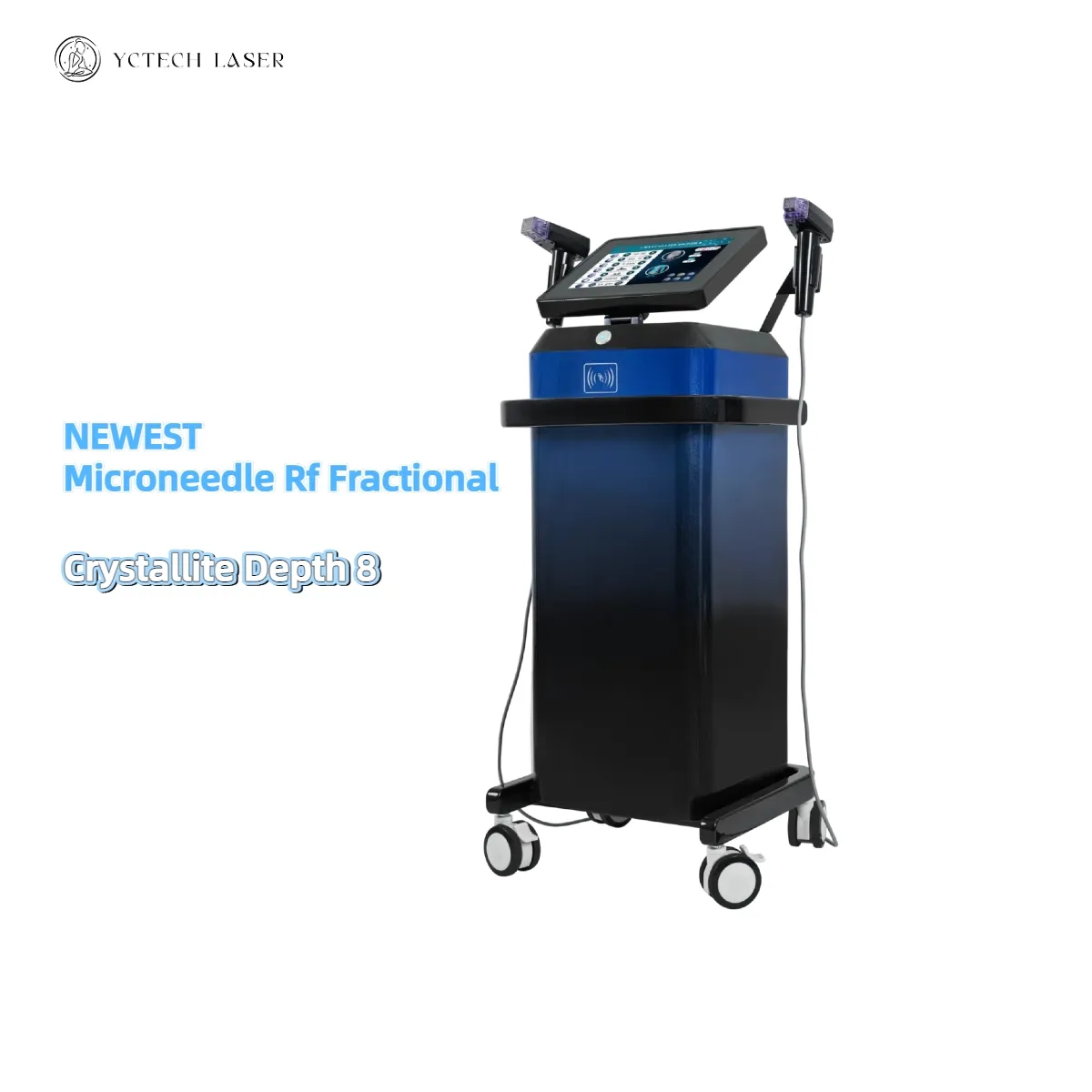 Gold Rf Microneedle Machine Crystallite Depth8 Pores Acne Scar Removal Microneedle Skin Rejuvenation Rf Microneedling Machine